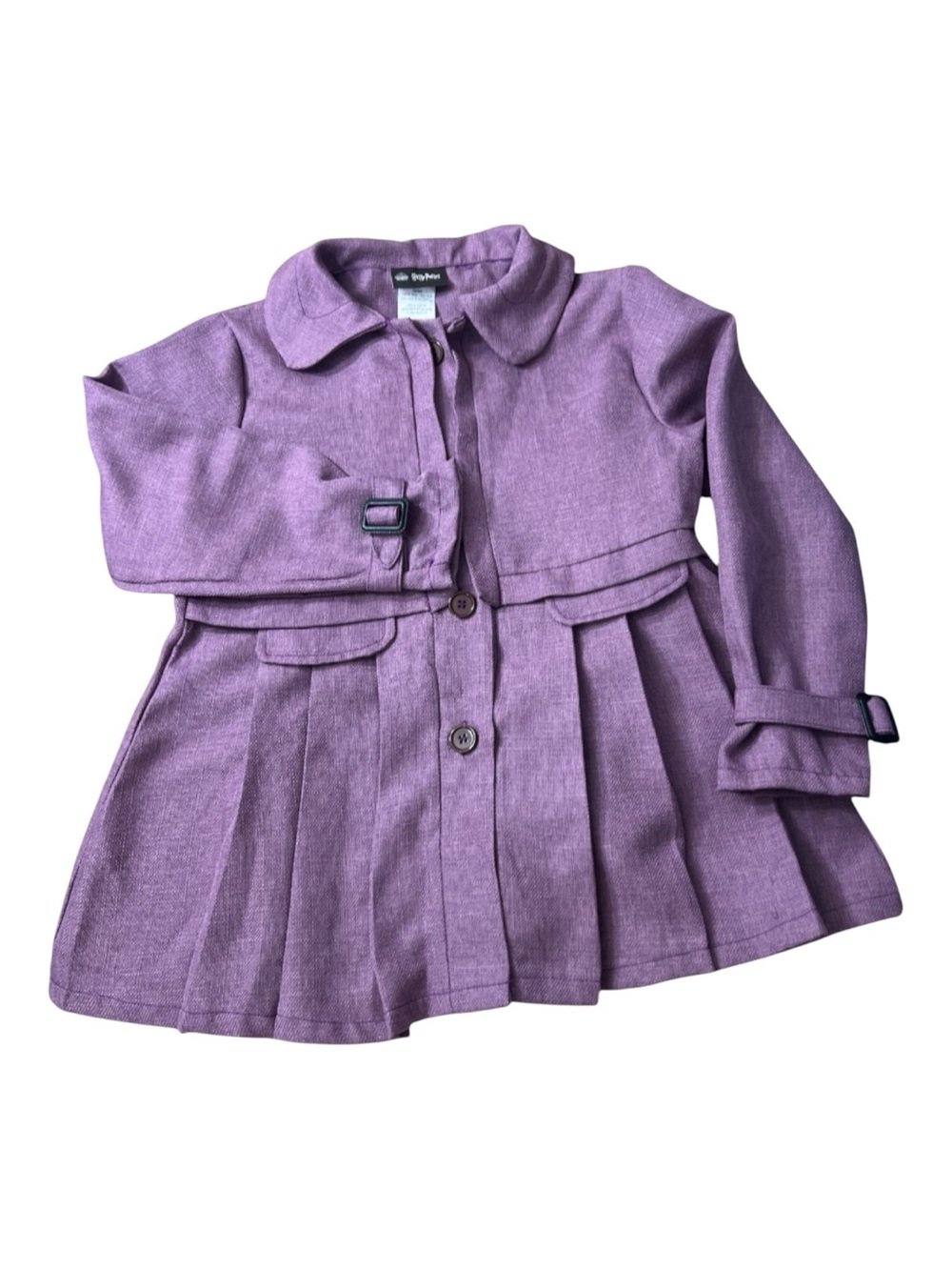 Deluxe Harry Potter Luna Lovegood Lavender-Pink Pleated Coat Child Size L Jacket